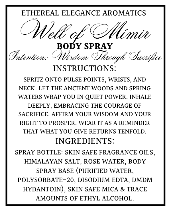 Well of Mímir Body Spray - Sacred Wisdom